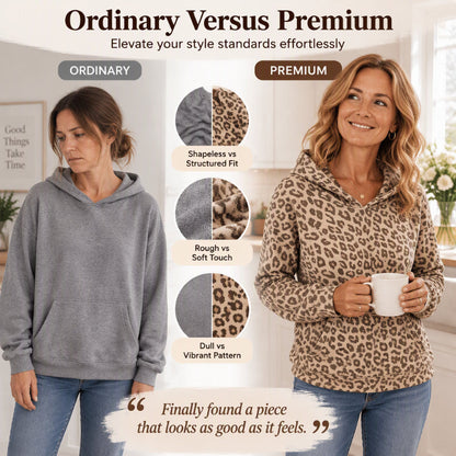 🐆 Eye-Catching Print, Easy Everyday Comfort | Women's Casual Leopard Print Sweatshirt