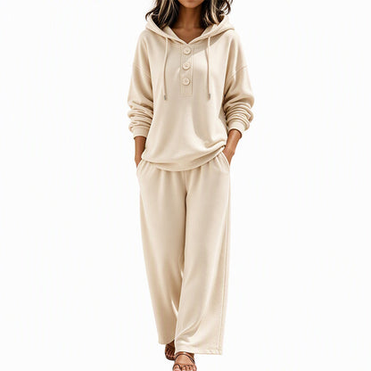 ✨ Women's Hoodie & Wide-Leg Lounge Set-Soft Knit & Relaxed Fit 🛋️