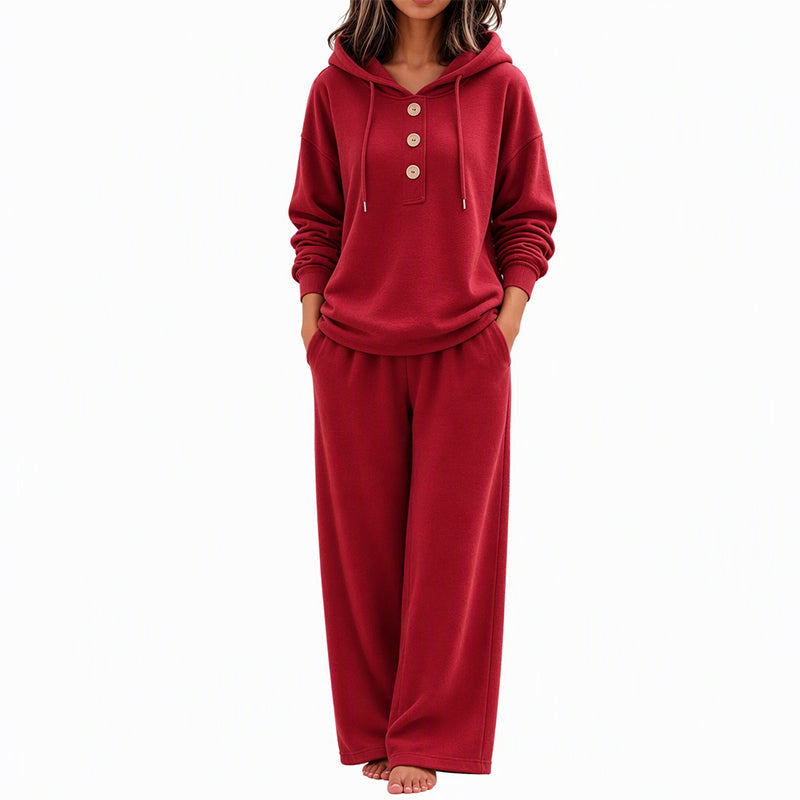 ✨ Women's Hoodie & Wide-Leg Lounge Set-Soft Knit & Relaxed Fit 🛋️