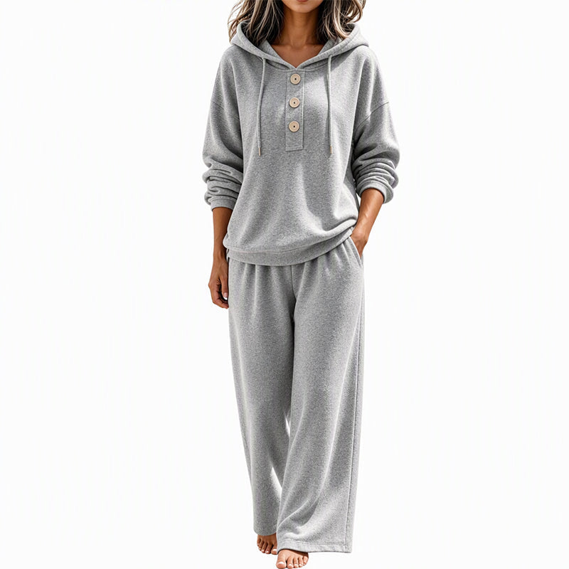 ✨ Women's Hoodie & Wide-Leg Lounge Set-Soft Knit & Relaxed Fit 🛋️
