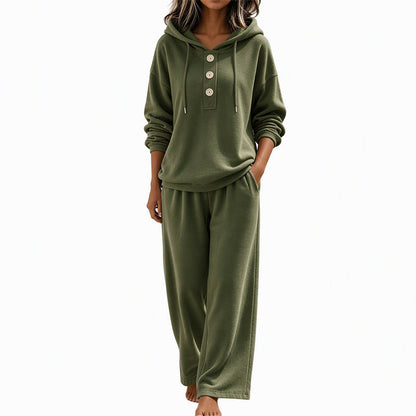 ✨ Women's Hoodie & Wide-Leg Lounge Set-Soft Knit & Relaxed Fit 🛋️