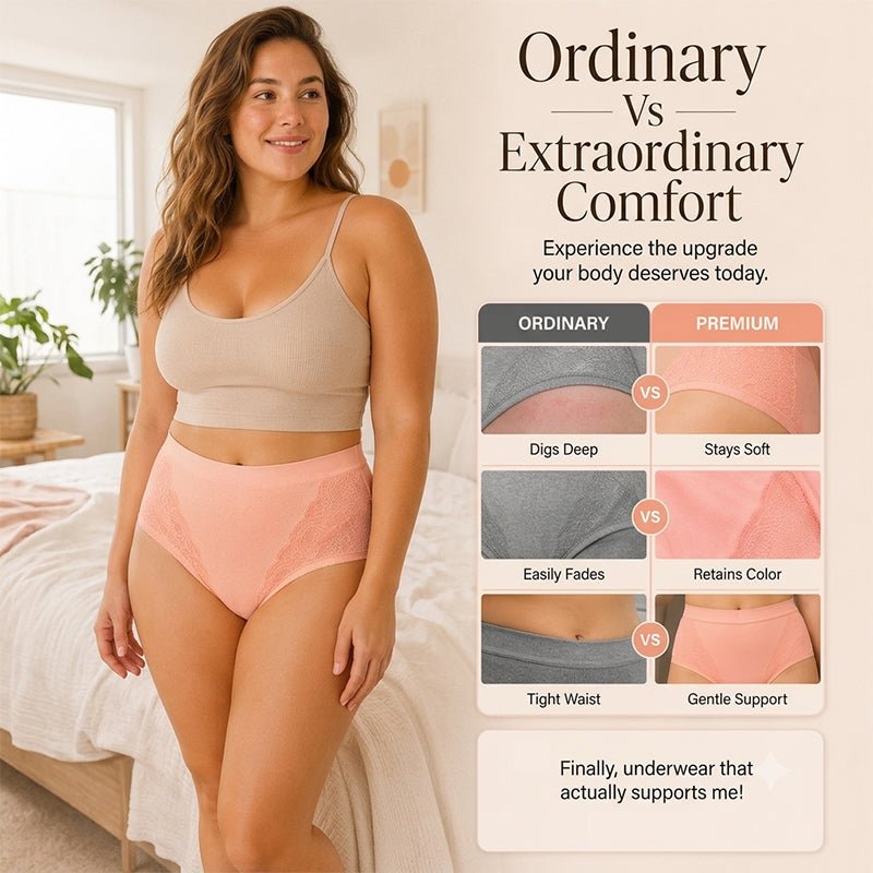🌸2026 HOT SALE-Buy 1 Get 3 Packs💗Plus Size High Waist Leak Proof Cotton Panties-Everyday Comfort, Extra Peace of Mind