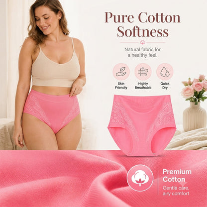 🌸2026 HOT SALE-Buy 1 Get 3 Packs💗Plus Size High Waist Leak Proof Cotton Panties-Everyday Comfort, Extra Peace of Mind
